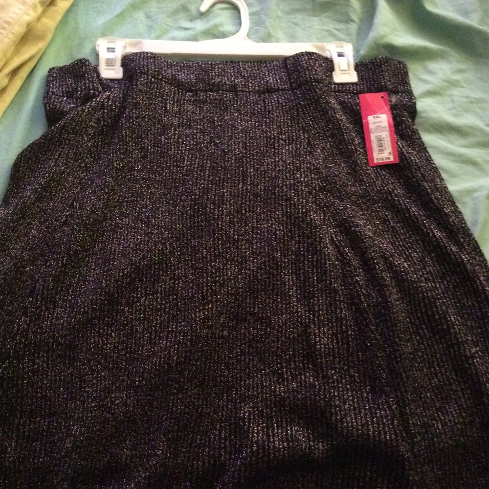 Black and silver skirt